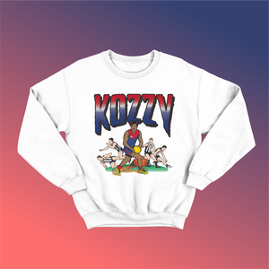 KOZZY: WHITE JUMPER FRONT ONLY