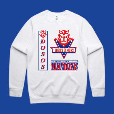 DOSO’S DEMONS: WHITE JUMPER - FRONT ONLY
