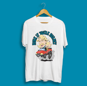 HONK IF YOU’RE HORNEY: FRONT ONLY TEE