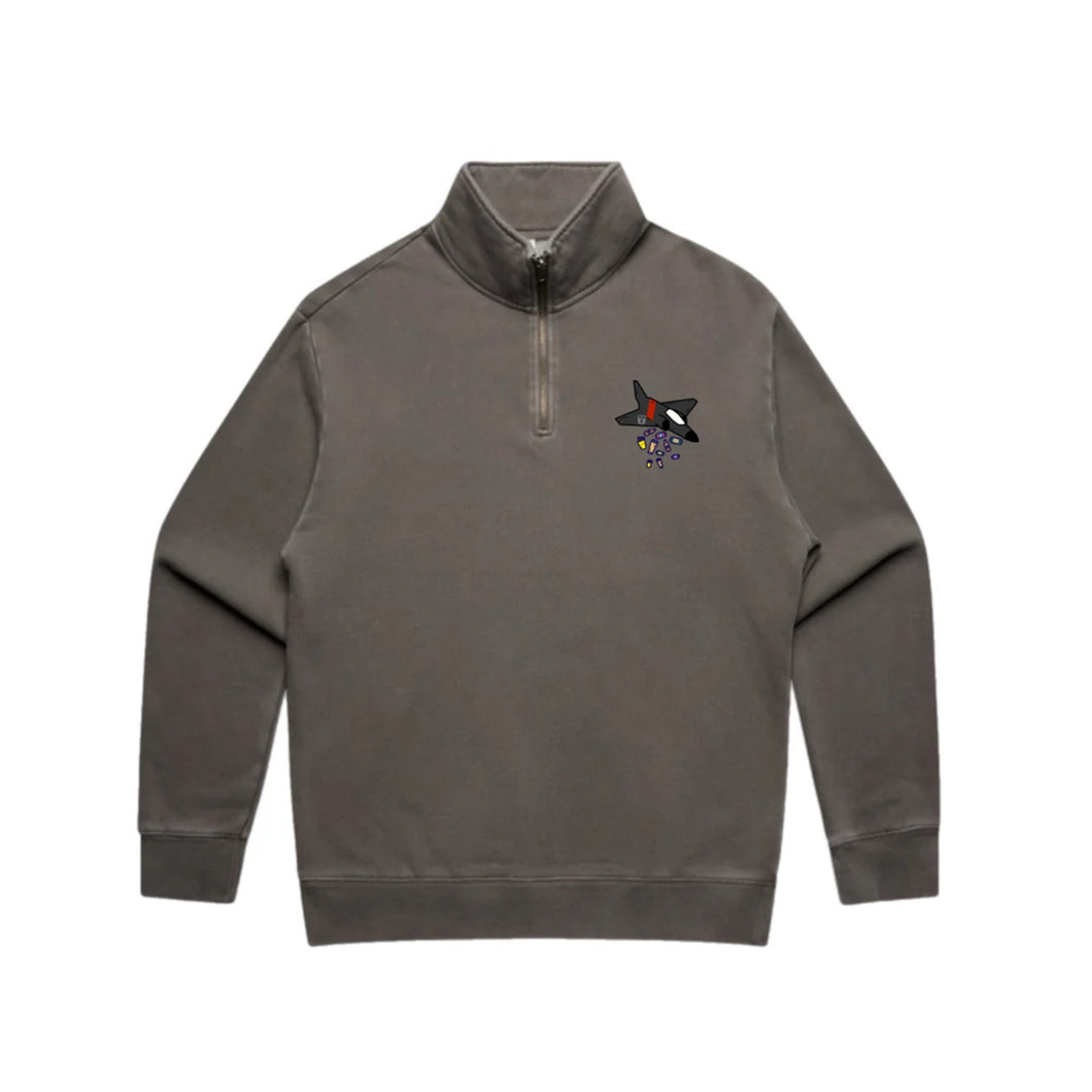 FADED ZIP JUMPER: WINDY HILL SUPPLY DPT