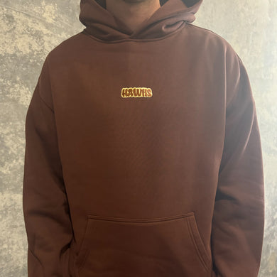 HAWKS STITCH HOODIE: CHESTNUT BROWN