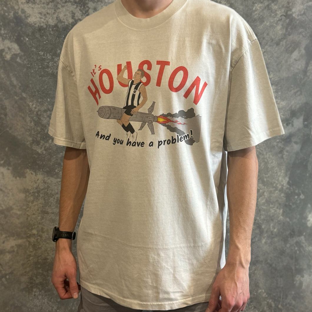 IT'S HOUSTON... - WHITE TEE: FRONT ONLY