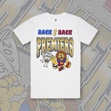 BACK TO BACK: LIONS ON THE RUN 24/25 TEE: FRONT ONLY