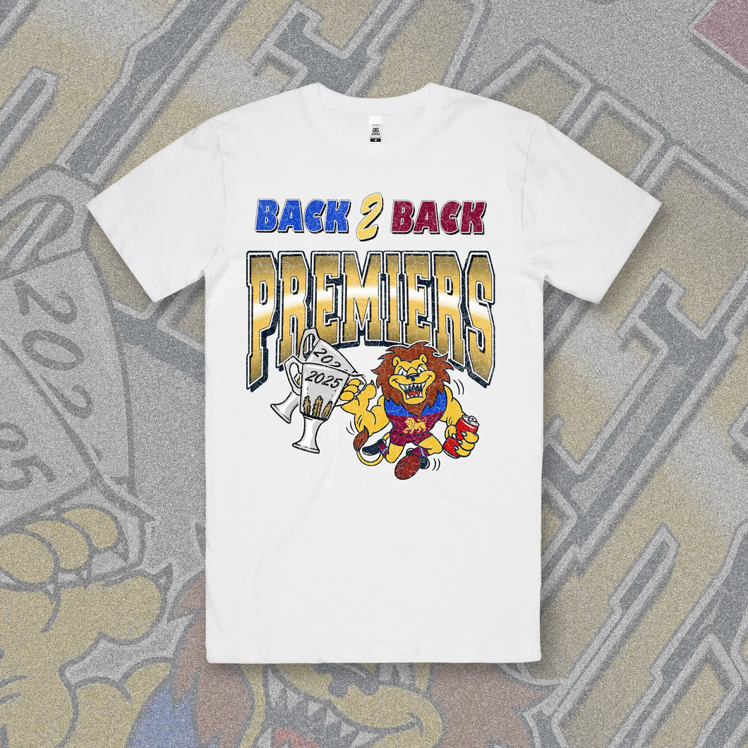 BACK TO BACK: LIONS ON THE RUN 24/25 TEE: FRONT ONLY