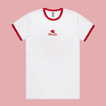 BLOODS MINIMAL: RED & WHITE RINGER TEE