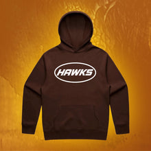 HAWKS MONO HOODIE: CHESTNUT BROWN