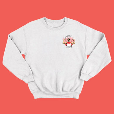 THE TIME IS CUR-NOW: JUMPER - SMALL FRONT AND LARGE BACK PRINT