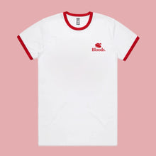 BLOODS MINIMAL: RED & WHITE RINGER TEE
