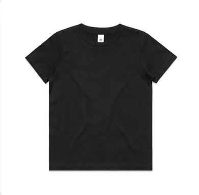 CUSTOM KIDS TEE: BLACK - FRONT PRINT ONLY