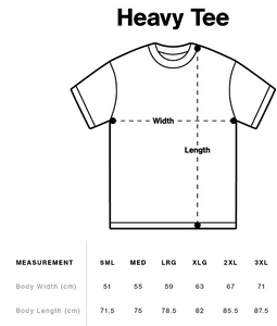 SIZE CHART / CUSTOM TEE