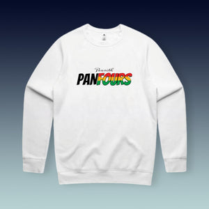 PAN-FOURS - FRONT ONLY: WHITE JUMPER