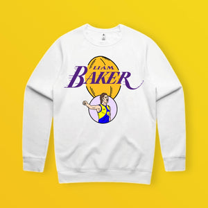 L.A BAKER - EAGLE EDITION WHITE JUMPER: FRONT ONLY