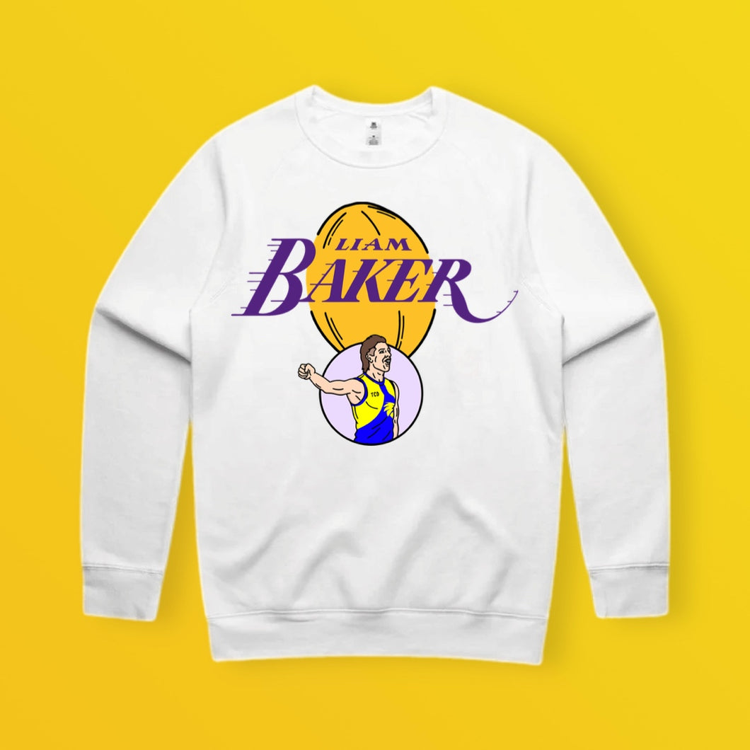 L.A BAKER - EAGLE EDITION WHITE JUMPER: FRONT ONLY