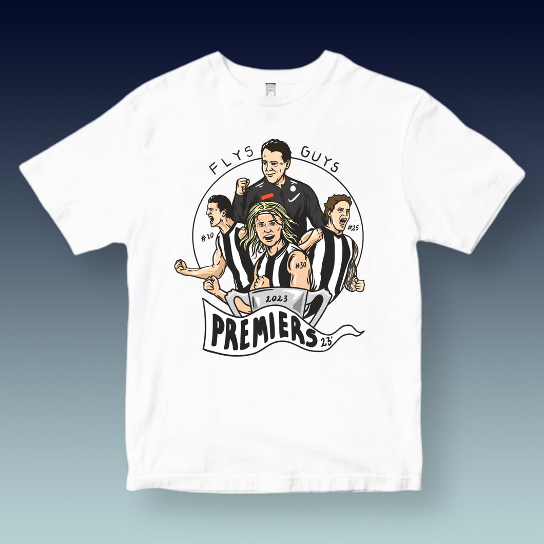 COLLINGWOOD 2023 PREMIERSHIP TEE: FRONT ONLY