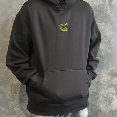 TIGERS - STITCHED FADED HEAVY HOODY