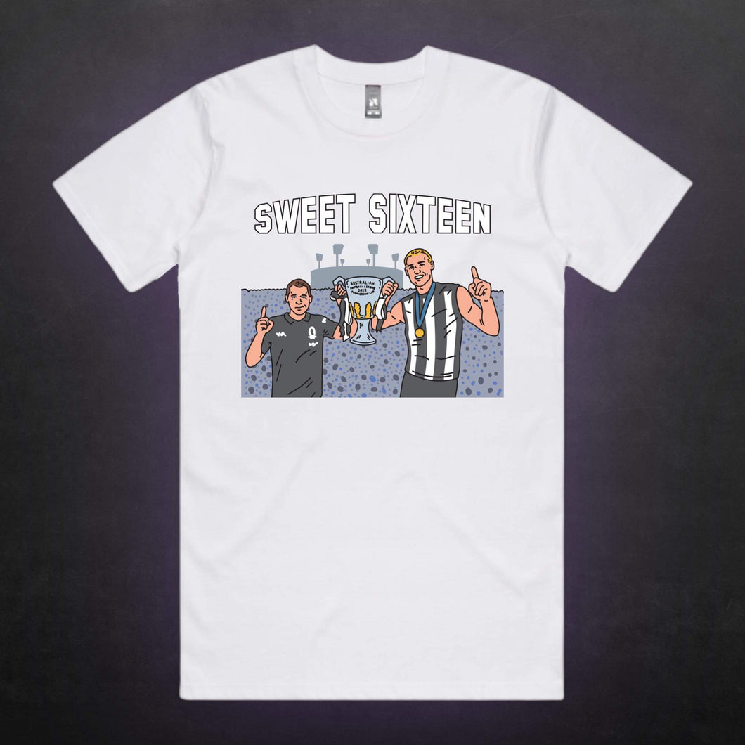 SWEET SIXTEEN TEE: WHITE - FRONT ONLY
