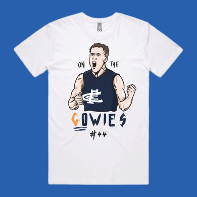 ON THE GO-WIES TEE: WHITE - FRONT ONLY