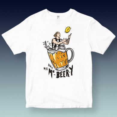MCBEERY - FRONT ONLY WHITE TEE