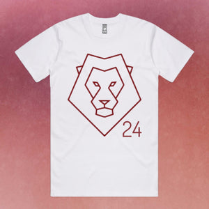 LIONS 24 TEE: LARGE FRONT CENTER