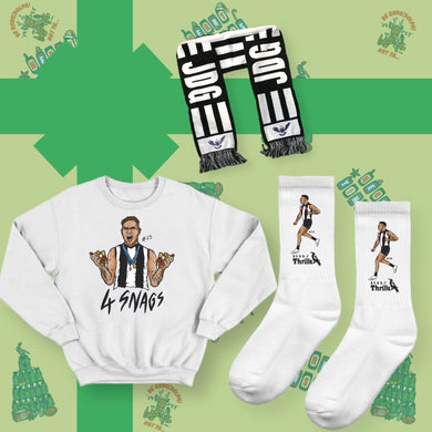 XMAS PACK: BOBBY SNAGS JUMPER/BOBBY THRILLS SOCKS/JDG SCARF PACK