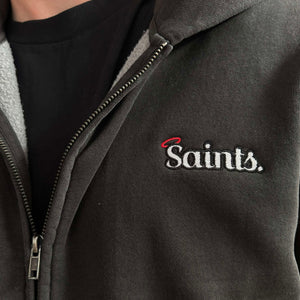 SAINTS - STITCH FADED RELAXED FULL ZIP HOODY