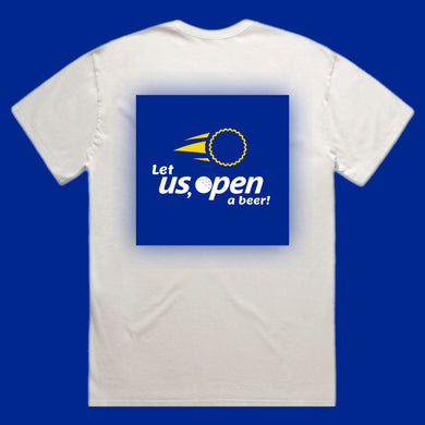 Let US, OPEN a beer! Front and back