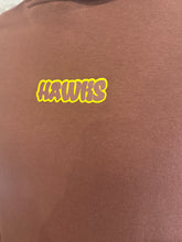 HAWKS BUBBLE PRINT HOODIE: CHESTNUT BROWN