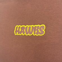 HAWKS BUBBLE PRINT HOODIE: CHESTNUT BROWN