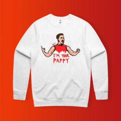 IM YOUR PAPPY - WHITE JUMPER: FRONT ONLY