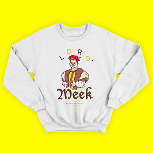 LORD MEEK : WHITE JUMPER - FRONT ONLY
