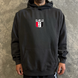 SAINTS - JUST ONCE: FADED BLACK HOODY SMALL FRONT CENTRE