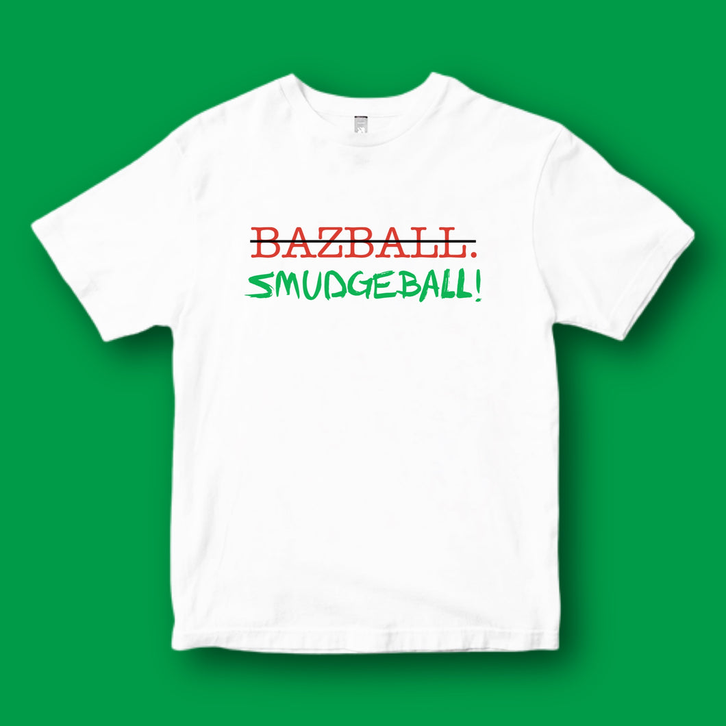 SMUDGEBALL OVER BAZBALL: FRONT PRINT ONLY - GREEN TEXT