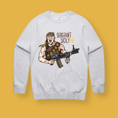 SERGEANT SICILY: GREY JUMPER - FRONT ONLY