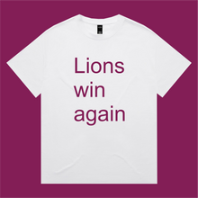 LIONS WIN AGAIN : FRONT ONLY