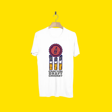 CARLTON DRAFT CRICKET TEE FRONT ONLY