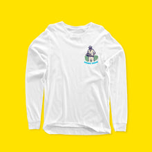 DRINKS BREAK LONG SLEEVE TEE FRONT AND BACK