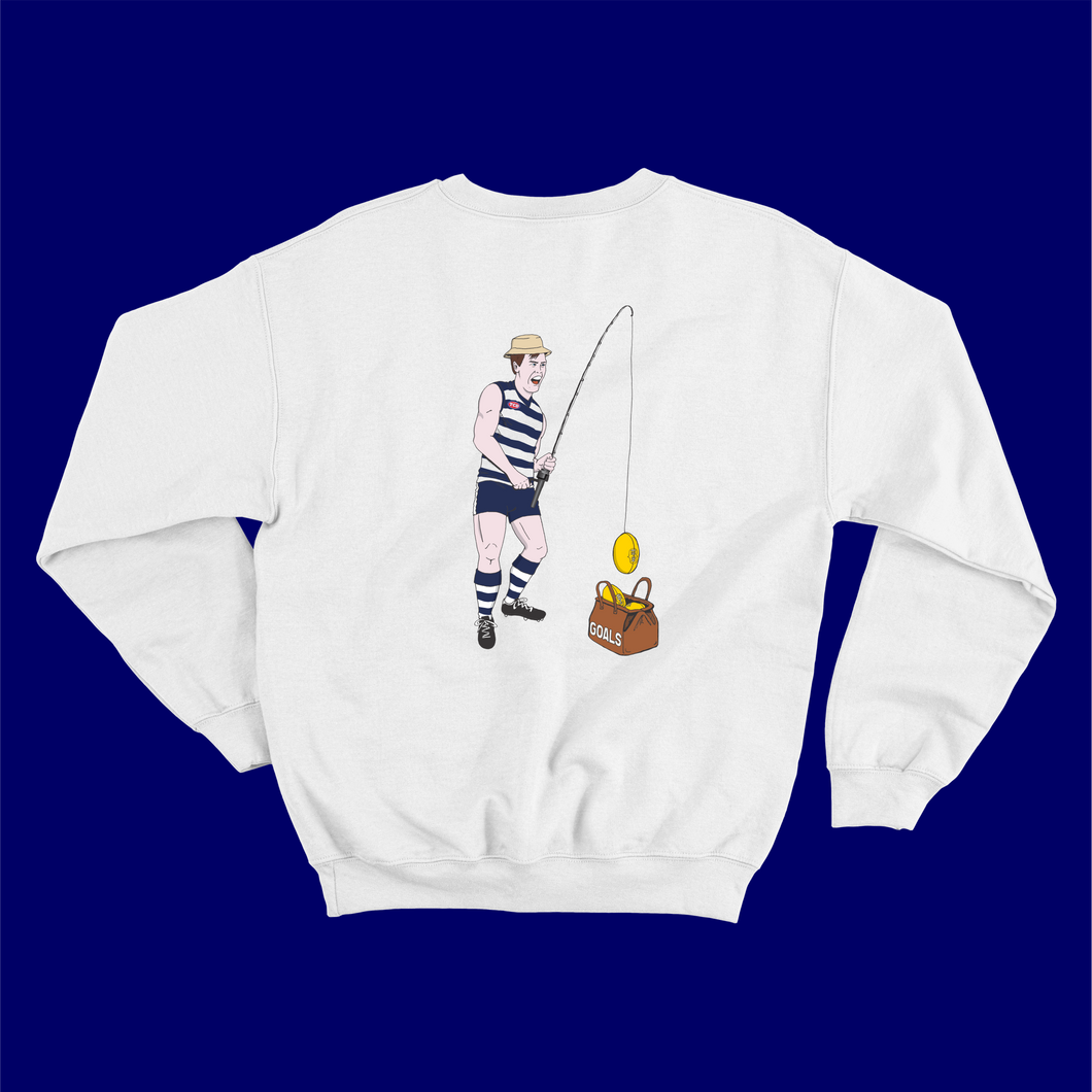 FISHING WITH JEZ THE CAT: JUMPER - FRONT AND BACK