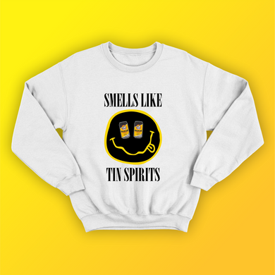 SMELLS LIKE TIN SPIRITS JUMPER: FRONT ONLY