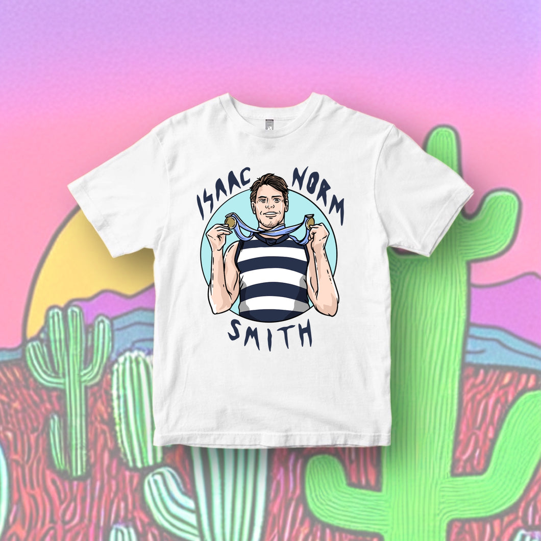 ISAAC 'NORM' SMITH: WHITE TEE -FRONT ONLY