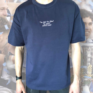 CATS: TOO GOOD! 2022 PREMIERS: NAVY OVERSIZED STITCH TEE