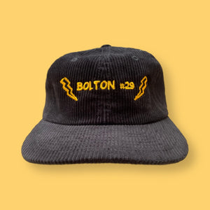 BOLTON#29: CORD HAT - BLACK
