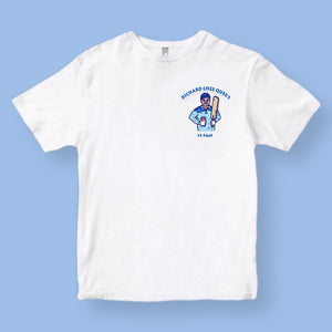 CHEE QUEE’S #1 FAN: WHITE TEE - FRONT & BACK