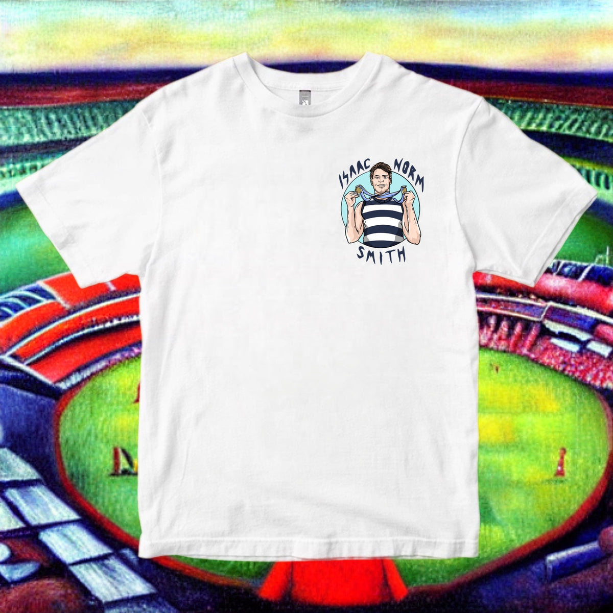 ISAAC 'NORM' SMITH: WHITE TEE -FRONT & BACK – The Carlton Draft