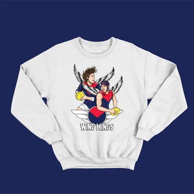 WING KINGS: WHITE JUMPER - FRONT ONLY