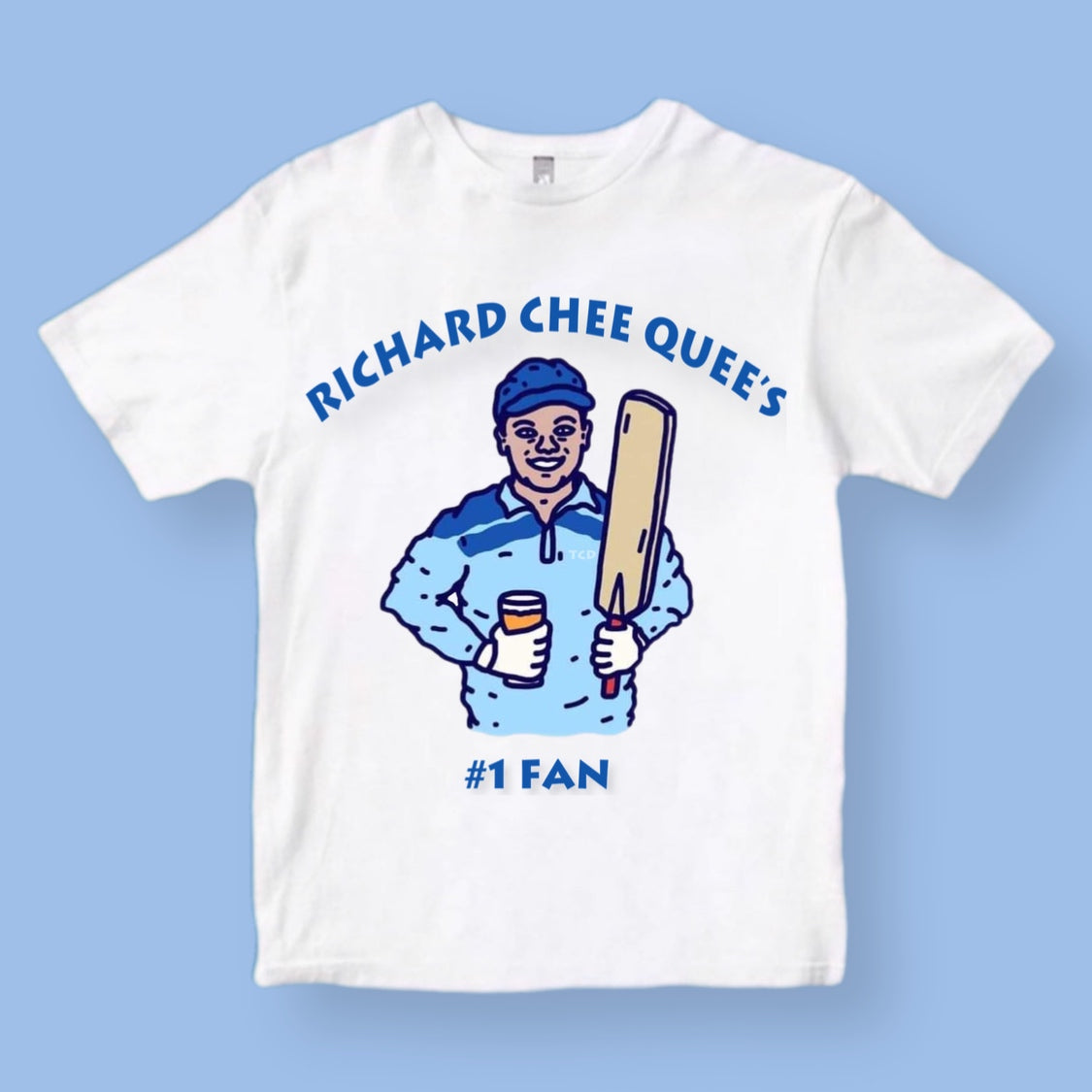 CHEE QUEE’S #1 FAN: WHITE TEE - FRONT ONLY – The Carlton Draft