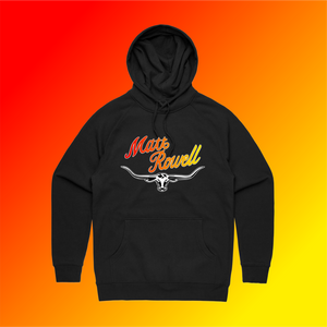 M ROWELL HOODIE FADED TEXT