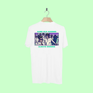 SAME OLD AUSSIES TEE FRONT AND BACK