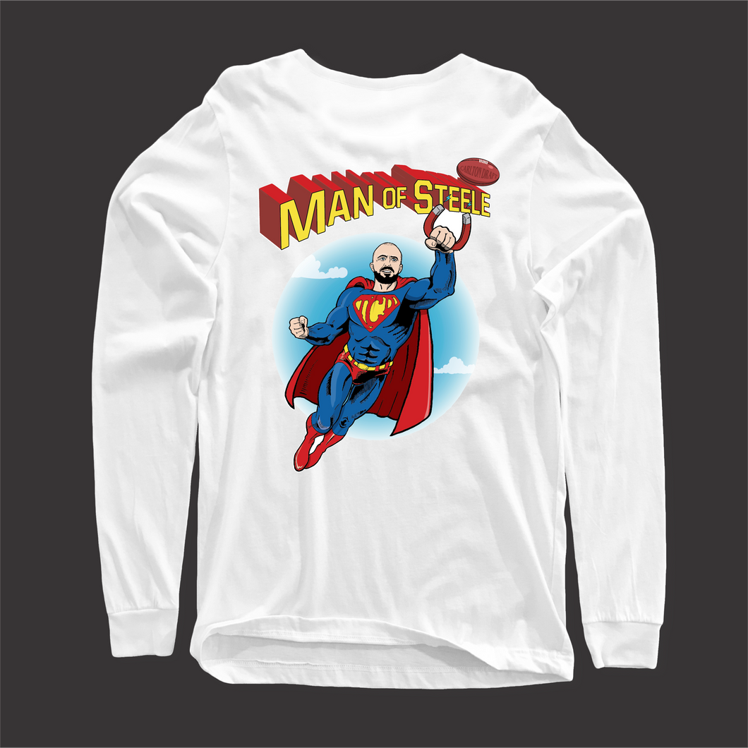 MAN OF STEEL FRONT AND BACK LONG SLEEVE